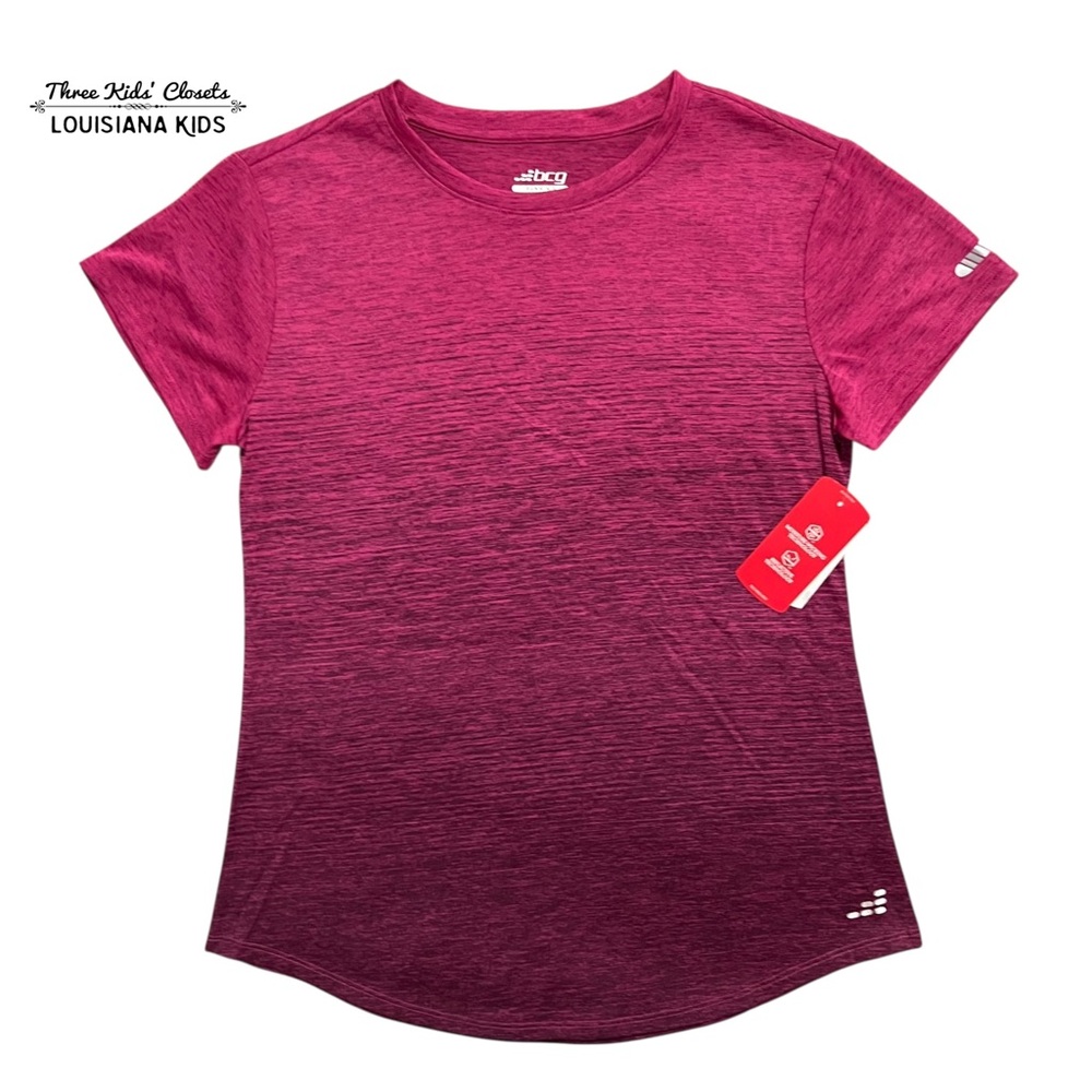 NEW BCG Women’s S Pink & Purple Ombré Athletic Running Tee Shirt